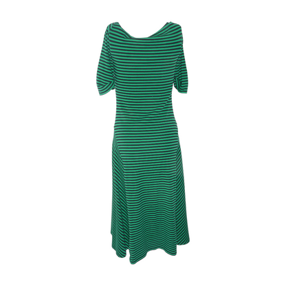 Green Striped Midi Dress