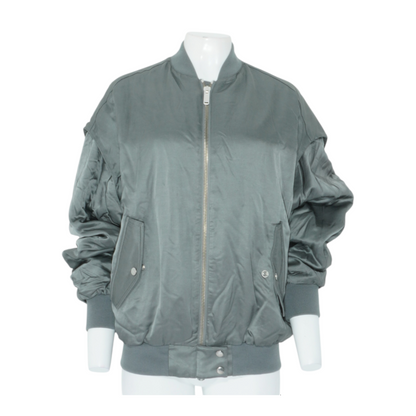 Gray Over Bomber Jacket