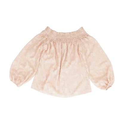 Pink Solid Long Sleeve Blouse