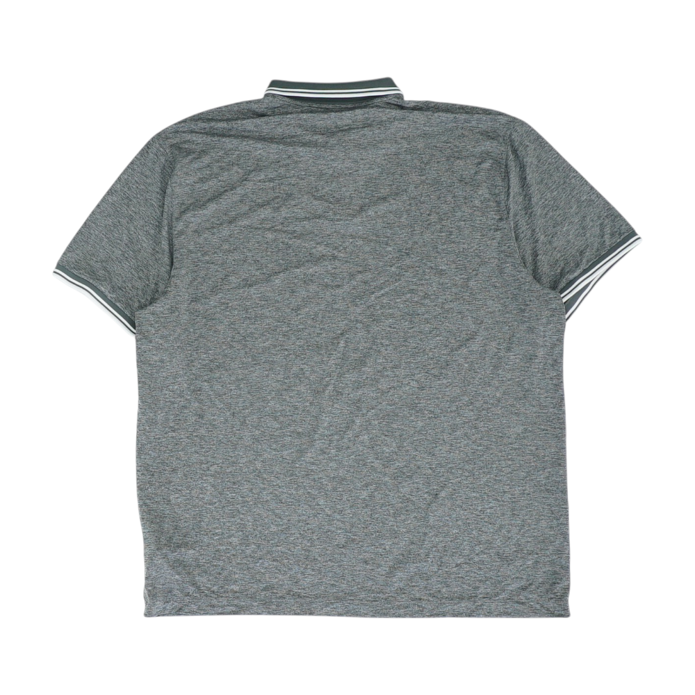 Gray Tall Solid Short Sleeve Polo