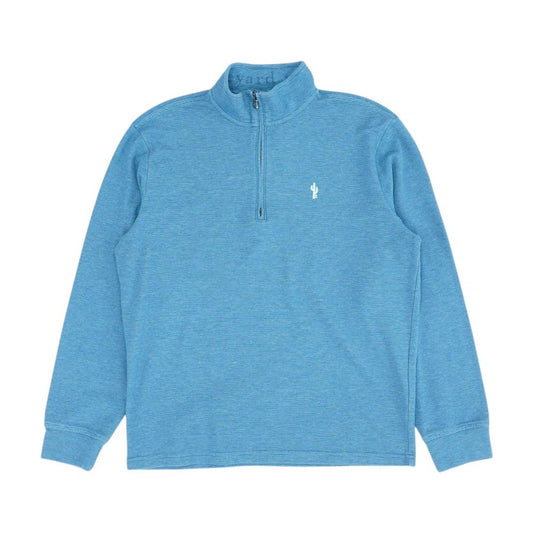 Blue Striped 1/4 Zip Pullover