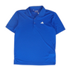 Blue Solid Short Sleeve Polo