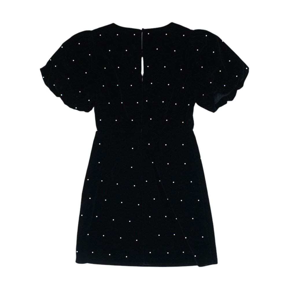 all in favor black dress All in Favor Black Short Sleeve V Neck Textured Twist Front Maxi Dress Size S