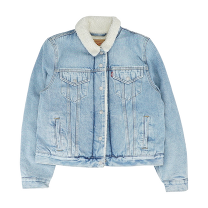 Blue Solid Denim Jacket