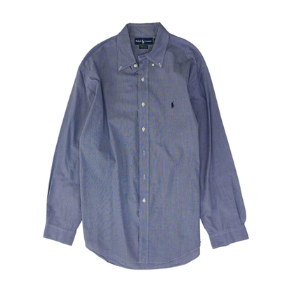 Blue Plaid Long Sleeve Button Down