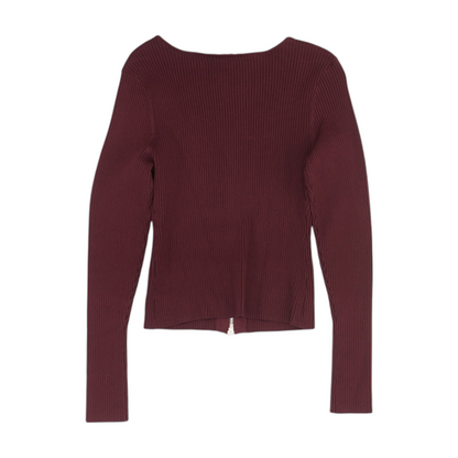 Maroon Cardigan Sweater