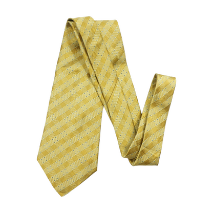 Brown Check Neck Tie