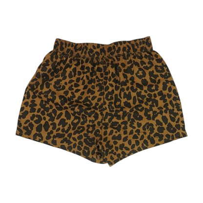 Brown Animal Print Active Shorts