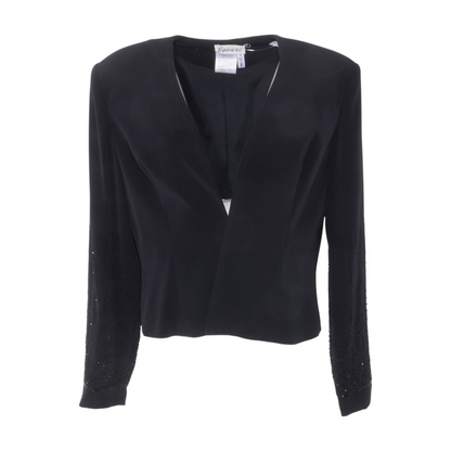 Vintage Black Solid Blazer
