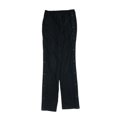 Black Solid Casual Pants