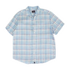 Blue Check Short Sleeve Button Down