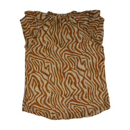 Beige Graphic Blouse