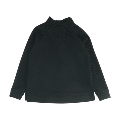 Black Solid Sweatshirt Pullover