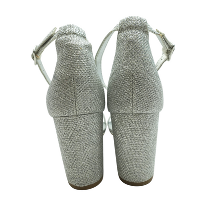 Silver Block Heels