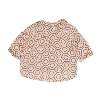 Beige Abstract Blouse
