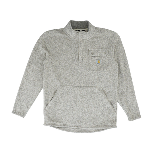 Beige Solid 1/4 Zip Pullover
