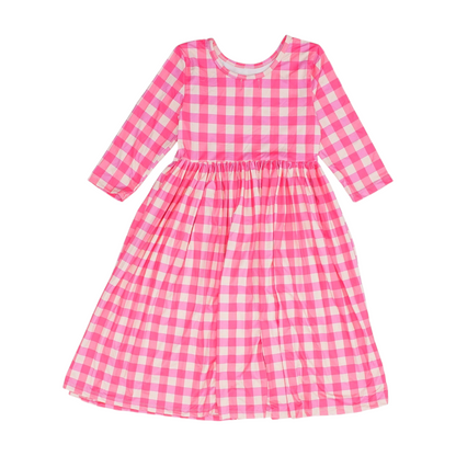 Pink Check Dress