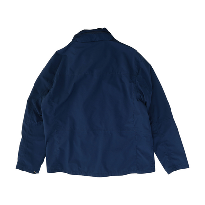 Navy Solid Rain Jacket