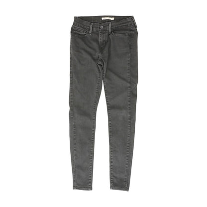 710 Black Solid Low Rise Skinny Leg Jeans