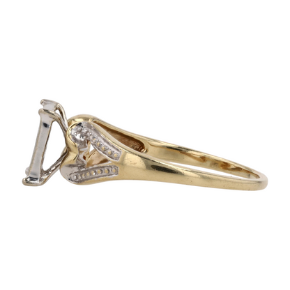 10K Two-Tone Gold Diamond Engagement Ring