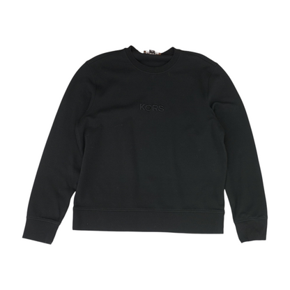 Black Solid Sweatshirt Pullover
