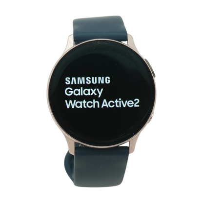 40mm Galaxy Watch Active2 Rose Gold Smartwatch Blue Band Medium