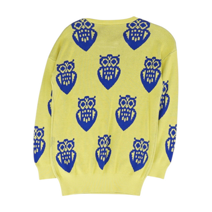 Yellow Graphic Pullover Sweater