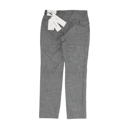 Gray Plaid Slim Pants