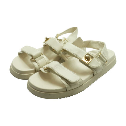 Beige Flat Sandals