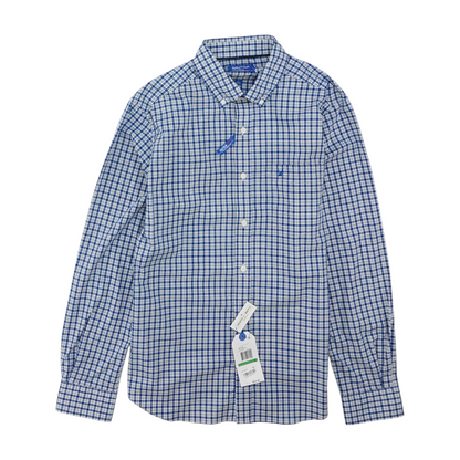 Blue Plaid Long Sleeve Button Down