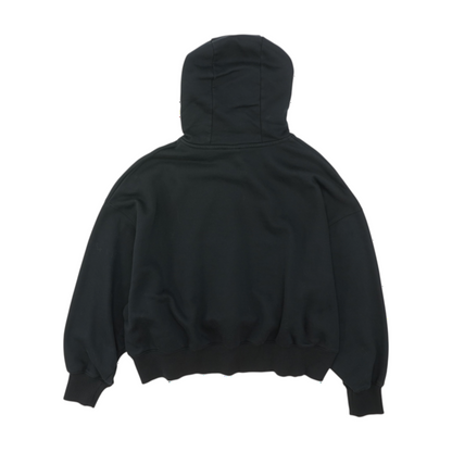 Black Solid Hoodie Pullover