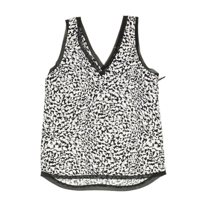 Black Graphic Sleeveless Blouse