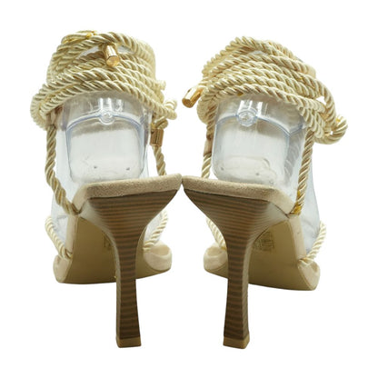 Beige Block Heels