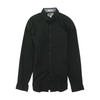 Black Solid Long Sleeve Button Down