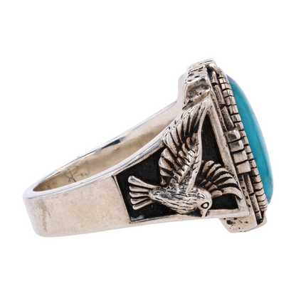 Sterling Silver Turquoise Fashion Ring