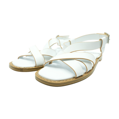 White Flat Sandals