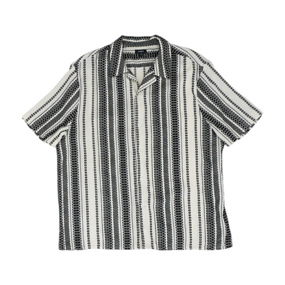 Cream Solid Short Sleeve Button Down