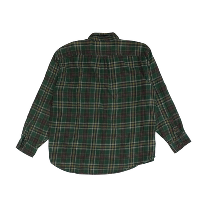 Green Plaid Flannel Button Down