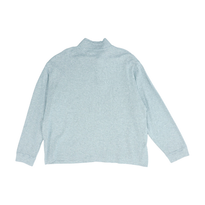 Gray Solid 1/4 Zip Pullover