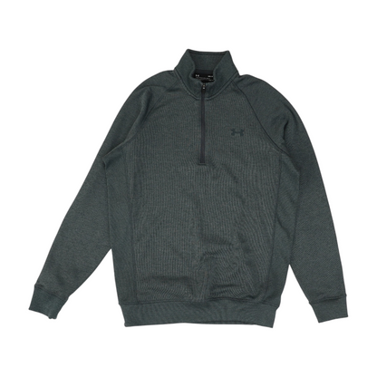 Gray Solid 1/4 Zip Pullover