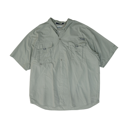 Gray Solid Outdoor Button Down