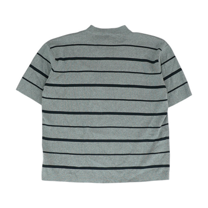 Gray Striped Pullover Sweater
