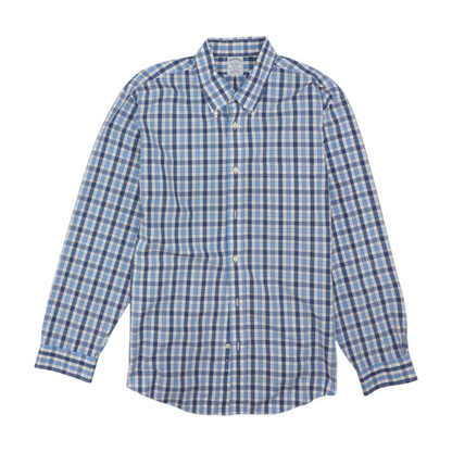 Blue Check Long Sleeve Button Down