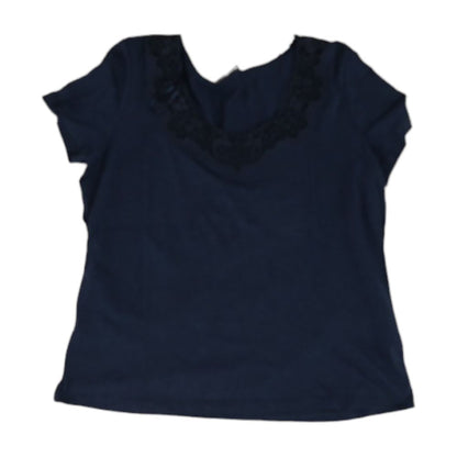 Navy Solid Knit Top
