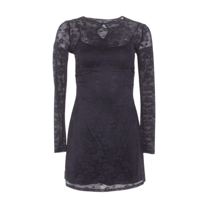 Black Floral Mini Dress
