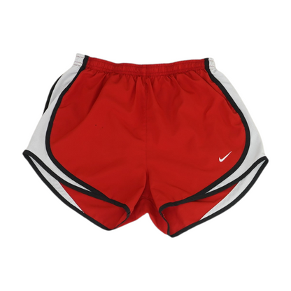 Red Solid Active Shorts