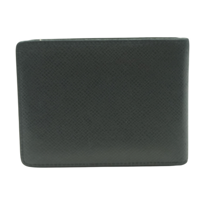Black Taiga Leather Slender Wallet with ID Slot
