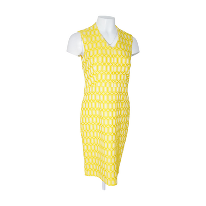 Yellow Geometric Midi Dress