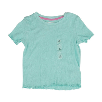 Blue Solid Crewneck T Shirt