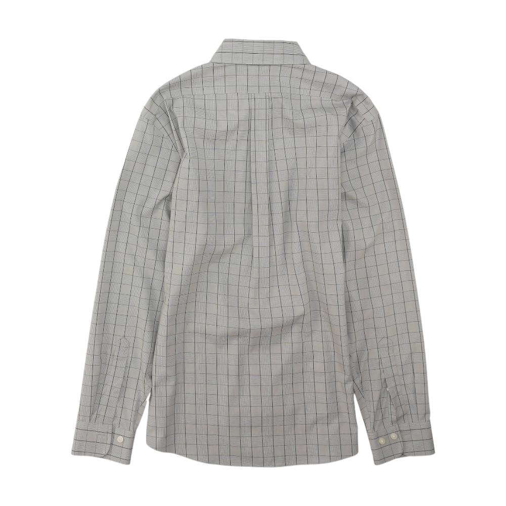 Gray Plaid Long Sleeve Button Down